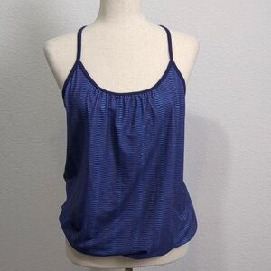 PrAna Racerback Tank Top Blue purple Print size Medium